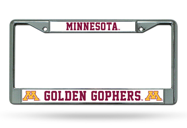 Minnesota Golden Gophers License Plate Frame Chrome