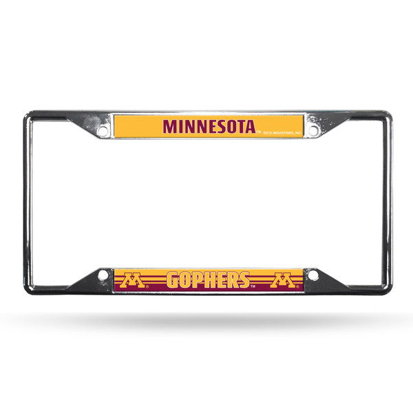 Minnesota Golden Gophers License Plate Frame Chrome EZ View