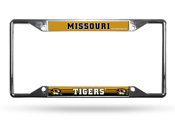 Missouri Tigers License Plate Frame Chrome EZ Vw
