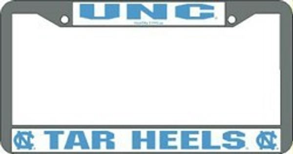 North Carolina Tar Heels License Plate Frame Chrome