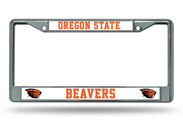 Oregon State Beavers License Plate Frame Chrome