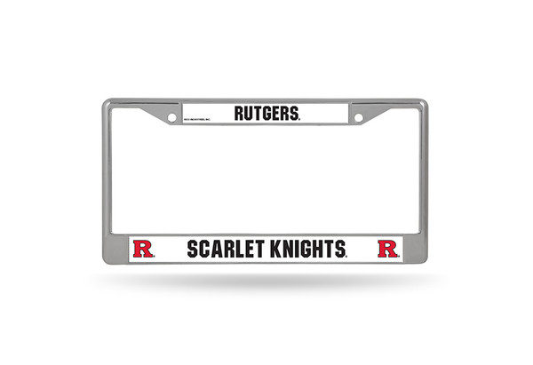 Rutgers Scarlet Knights License Plate Frame Chrome
