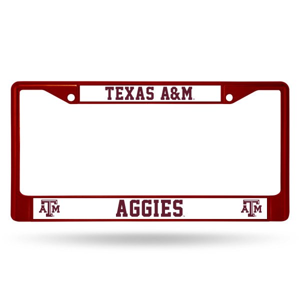 Texas A&M Aggies License Plate Frame Metal Maroon