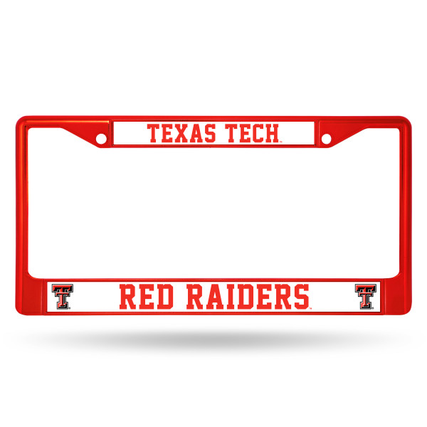 Texas Tech Red Raiders License Plate Frame Metal Red