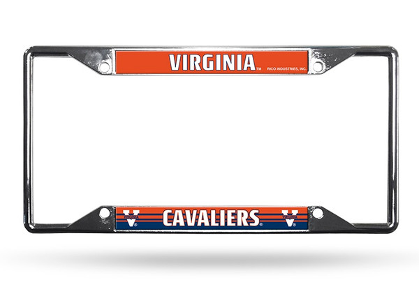 Virginia Cavaliers License Plate Frame Chrome EZ View