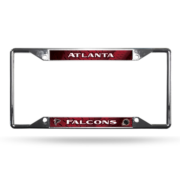 Atlanta Falcons License Plate Frame Chrome EZ View