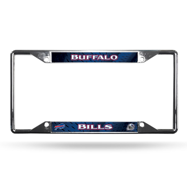 Buffalo Bills License Plate Frame Chrome EZ View