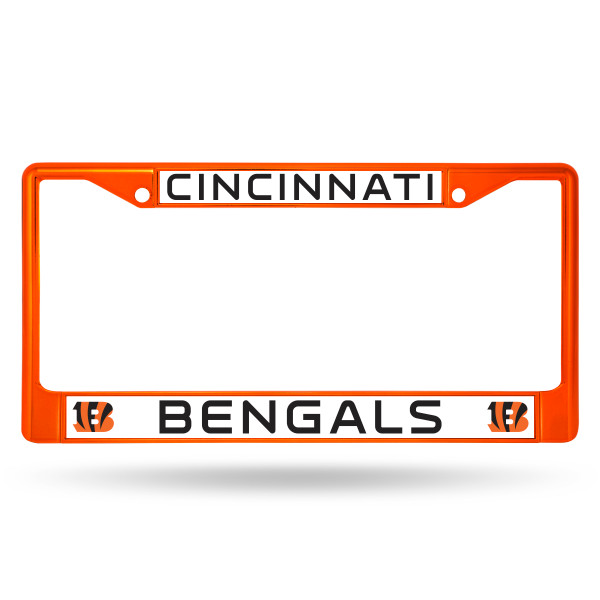 Cincinnati Bengals License Plate Frame Metal Orange