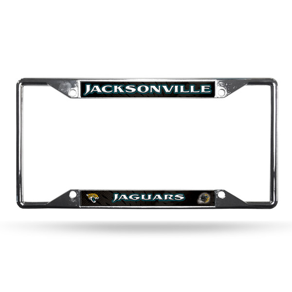 Jacksonville Jaguars License Plate Frame Chrome EZ View