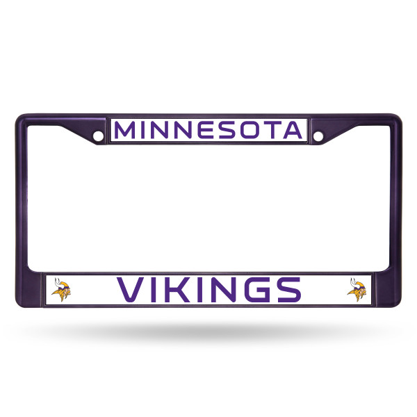 Minnesota Vikings License Plate Frame Metal Purple