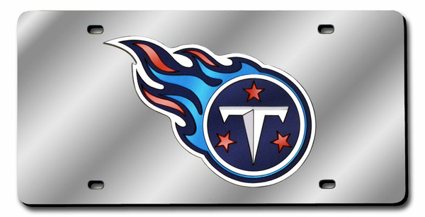 Tennessee Titans Laser Cut Silver License Plate