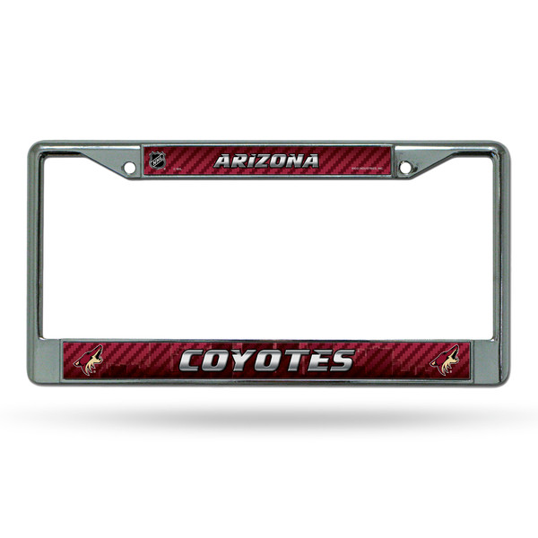 Arizona Coyotes License Plate Frame Chrome