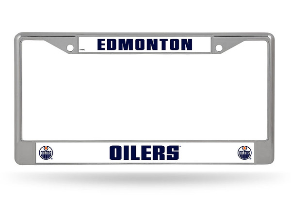 Edmonton Oilers License Plate Frame Chrome