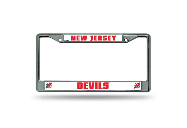 New Jersey Devils License Plate Frame Chrome