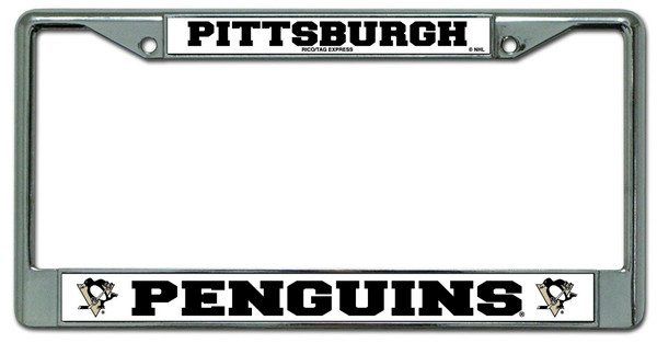 Pittsburgh Penguins License Plate Frame Chrome