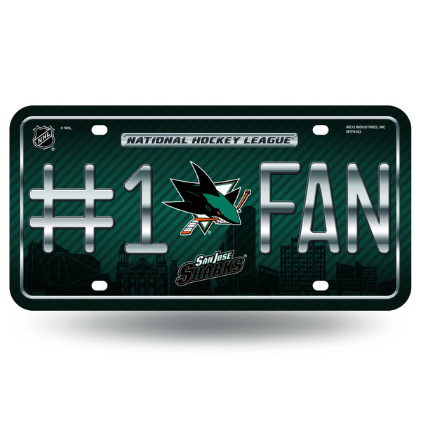 San Jose Sharks License Plate  - #1 FAN