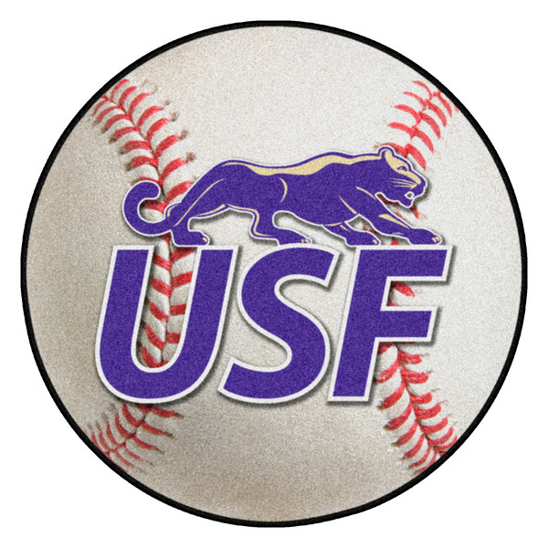 University of Sioux Falls - Sioux Falls Cougars Baseball Mat "Cougar & USF" Logo White