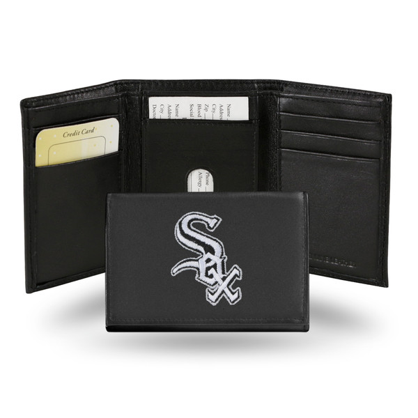 Chicago White Sox Embroidered Leather Tri-Fold Wallet