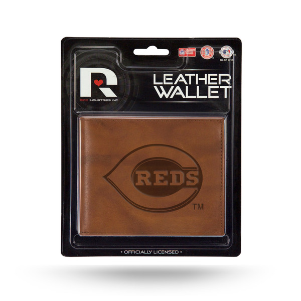 Cincinnati Reds Wallet Billfold Leather Embossed