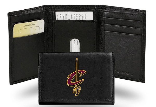 Cleveland Cavaliers Wallet Trifold Leather Embroidered