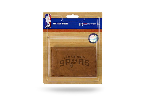 San Antonio Spurs Wallet Trifold Leather Embossed