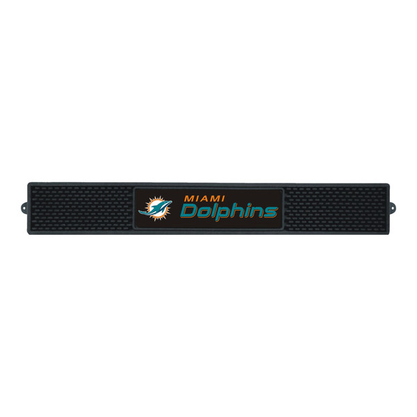 Miami Dolphins Drink Mat Dolphin Primary Logo and Wordmark Black