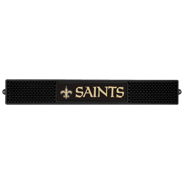 New Orleans Saints Drink Mat Fleur-de-lis Primary Logo and Wordmark Black