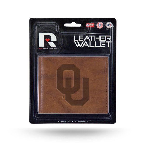 Oklahoma Sooners Leather Embossed Billfold