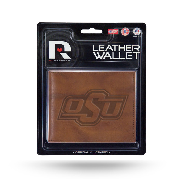 Oklahoma State Cowboys Wallet Billfold Leather Embossed