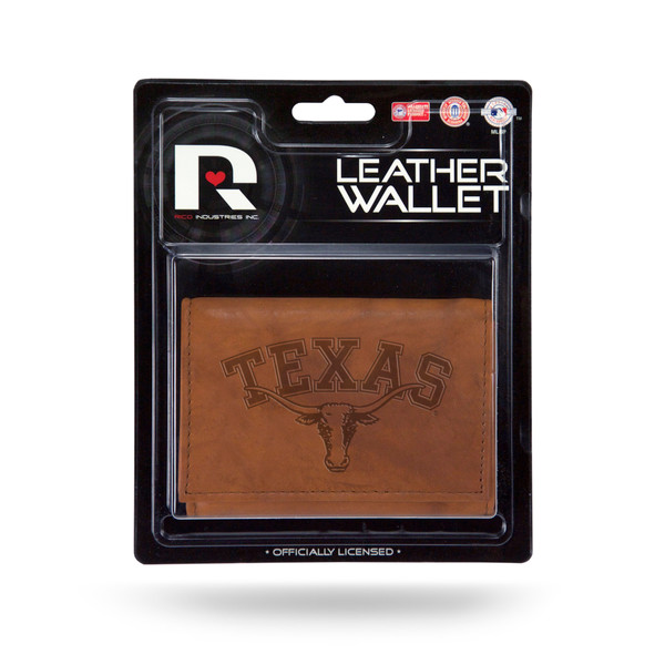 Texas Longhorns Leather Embossed Trifold Wallet