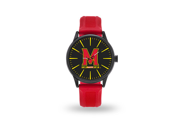 Maryland Terrapins Watch Men's Cheer Style with Red Watch Band
