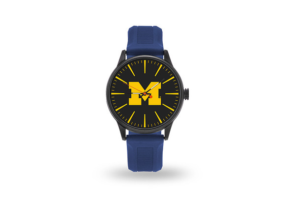 Michigan Wolverines Watch Men's Cheer Style with Navy Watch Band