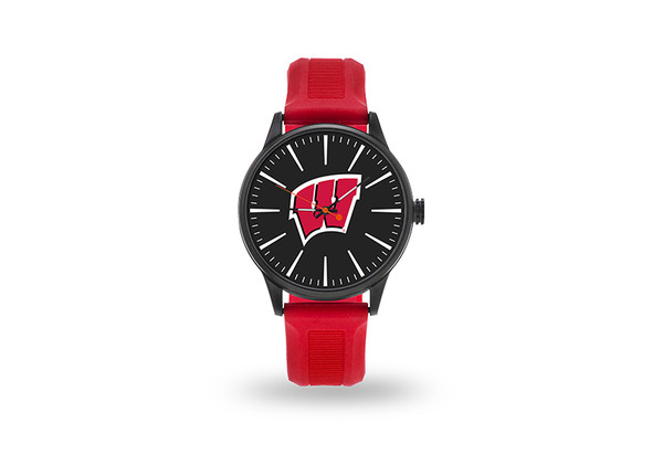 Wisconsin Badgers Watch Men's Cheer Style with Red Watch Band