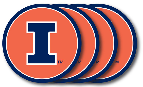 Illinois Fighting Illini Coaster Set 4-Pk.