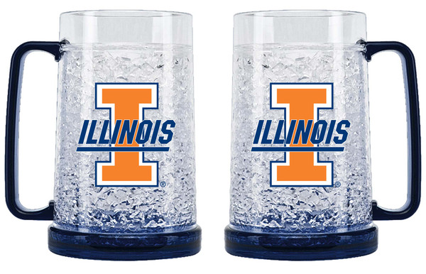 Illinois Fighting Illini Mug Crystal Freezer Style