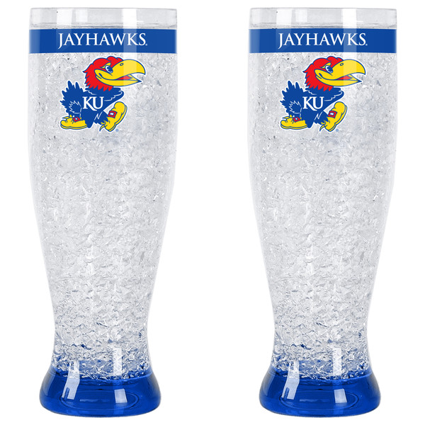 Kansas Jayhawks Pilsner Crystal Freezer Style