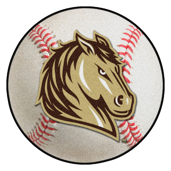 Southwest Minnesota State University - Southwest Minnesota State Mustangs Baseball Mat "Mustang" Logo White