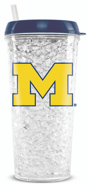 Michigan Wolverines Crystal Freezer Tumbler