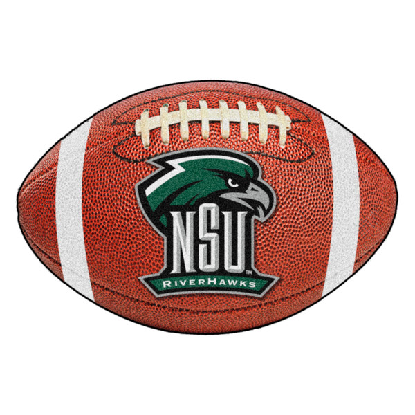 Northeastern State University - Northeastern State Riverhawks Football Mat "NSU & River Hawk" Logo Brown