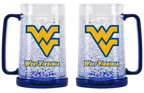 West Virginia Mountaineers Mug Crystal Freezer Style