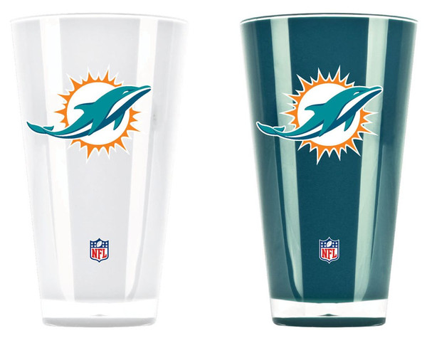 Miami Dolphins Tumblers - Set of 2 (20 oz)