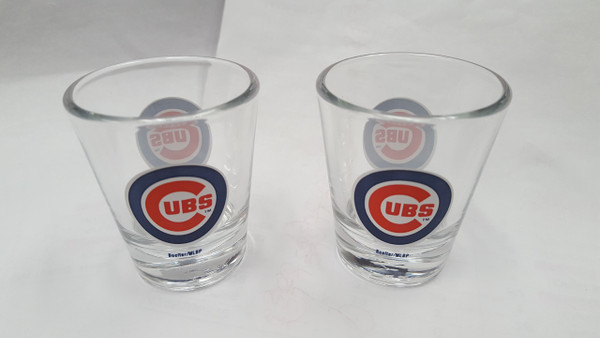 Chicago Cubs Shot Glass - 2 Pack Clear