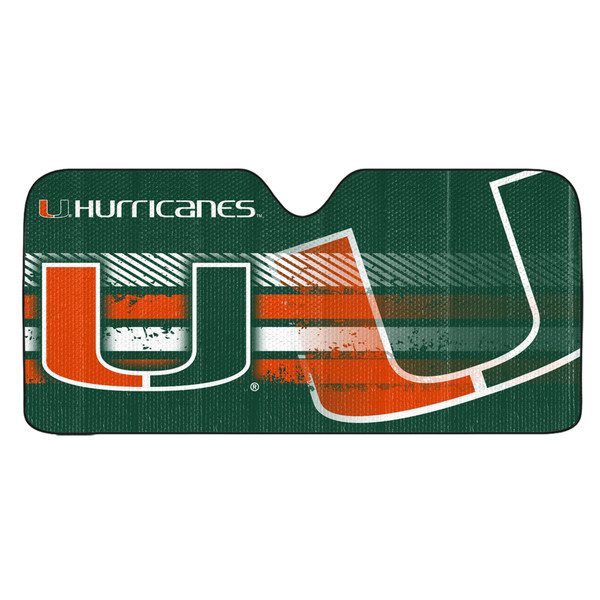 University of Miami - Miami Hurricanes Auto Shade Primary Logo, Alternate Logo and Wordmark Green