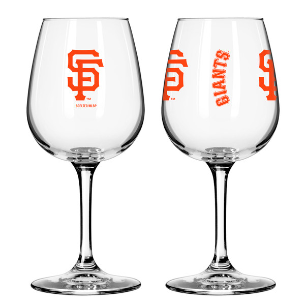 San Francisco Giants Glass 12oz Wine Game Day
