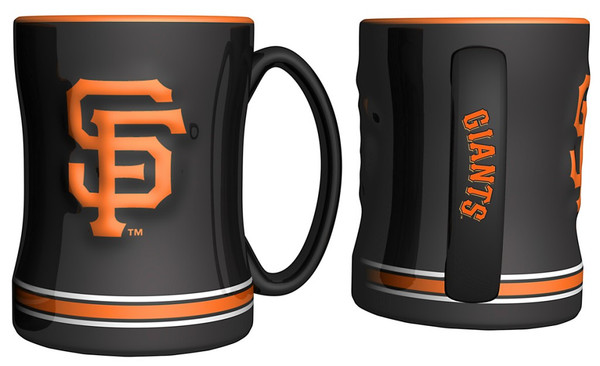 San Francisco Giants Coffee Mug - 14oz Sculpted Relief - Black