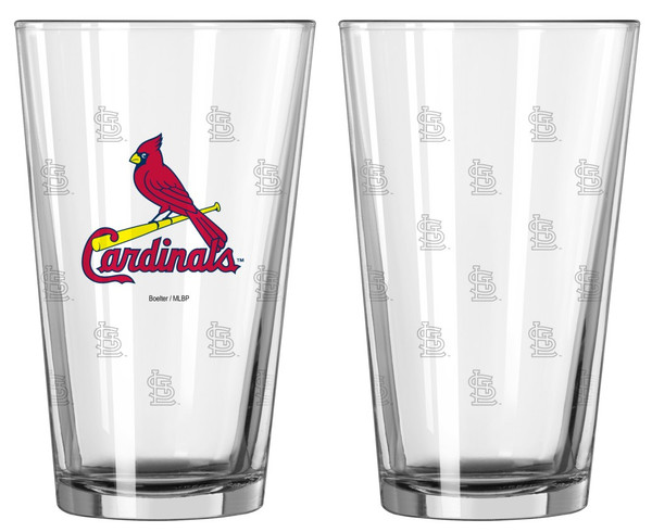 St. Louis Cardinals Satin Etch Pint Glass Set