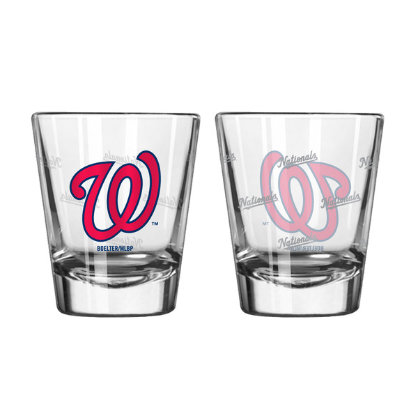 Washington Nationals Shot Glass - 2 Pack Satin Etch