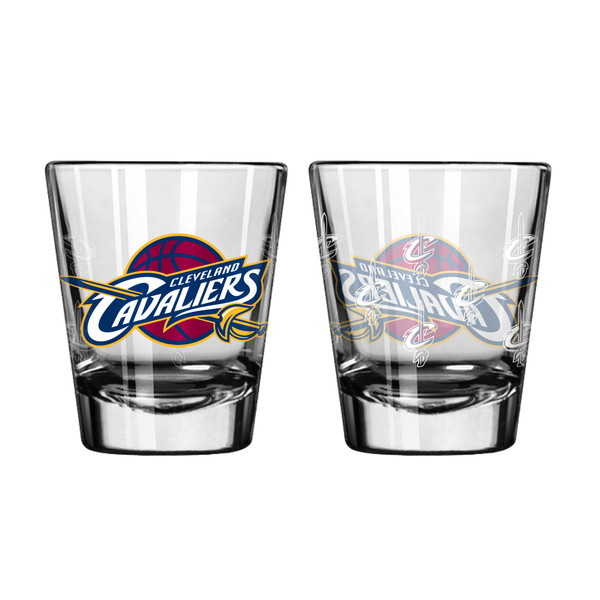 Cleveland Cavaliers Shot Glass - 2 Pack Satin Etch