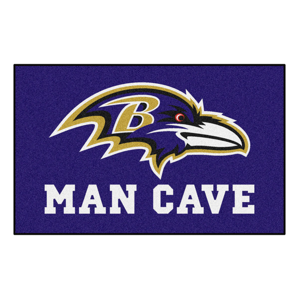 Baltimore Ravens Man Cave UltiMat Raven Head Primary Logo Purple
