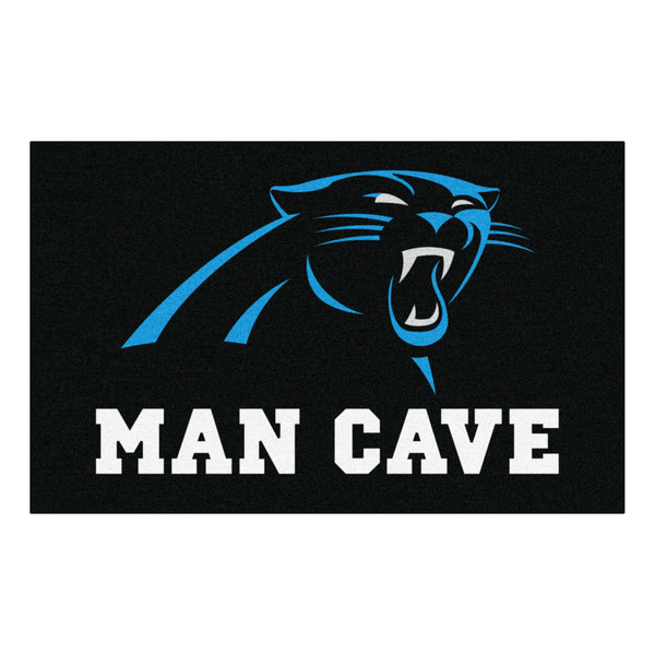 Carolina Panthers Man Cave UltiMat Panther Primary Logo Black